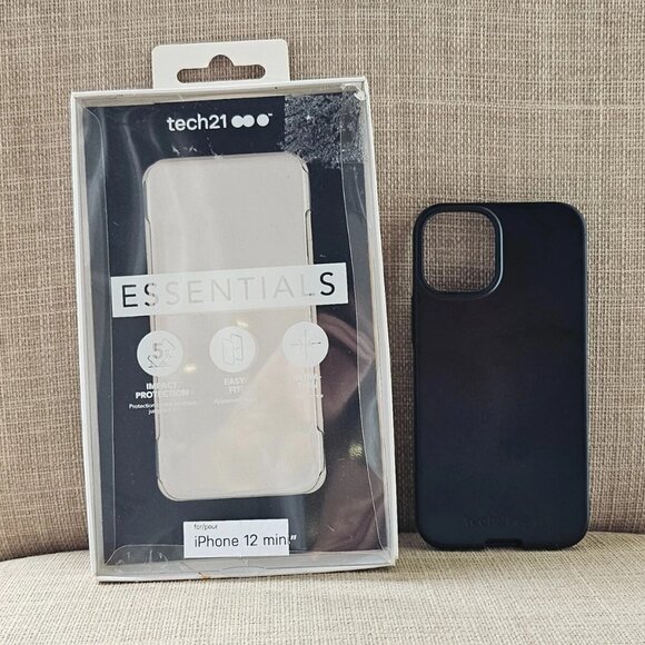 Tech21 Phone Case i Phone 12 Mini Black Back Fitted Case New in box - Picture 10 of 10